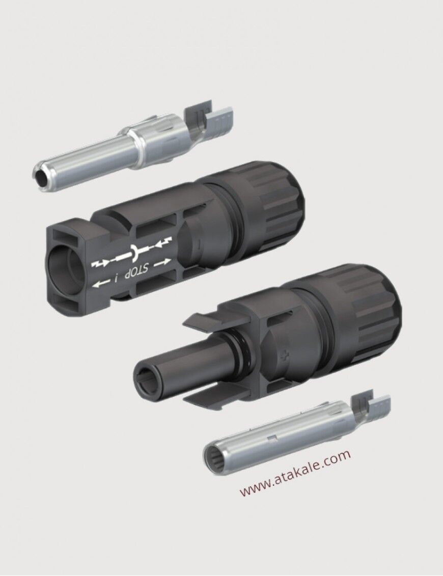 Staubli MC4 Konnektör Güneş Paneli Orjinal Konnektörü 50A 32.0016P0001-UR(Dişi)+32.0017P0001-UR(Erkek) Set